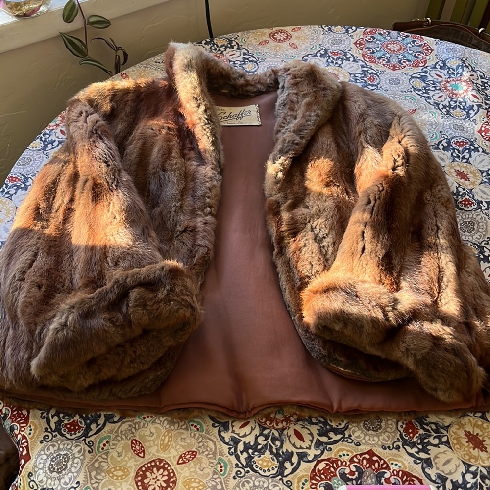 Beautiful brown real fur coat by D. Schaffer Fine Furs